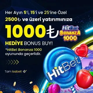 💛AYIN HİT GÜNLERİ 📅 Her ayın 5’i, 15’i ve 25’inde 💰 2500₺ ve üzeri yatırımınıza 🔥 1.000₺…