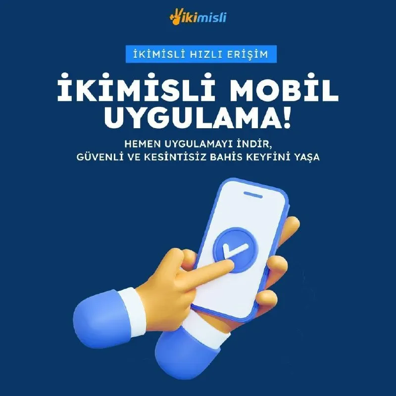 📱 İKİMİSLİ MOBİL UYGULAMA! 📱 ⚡ Hızlı erişim, tek dokunuşla giriş. 🔒 Güvenli ve kesintisiz…