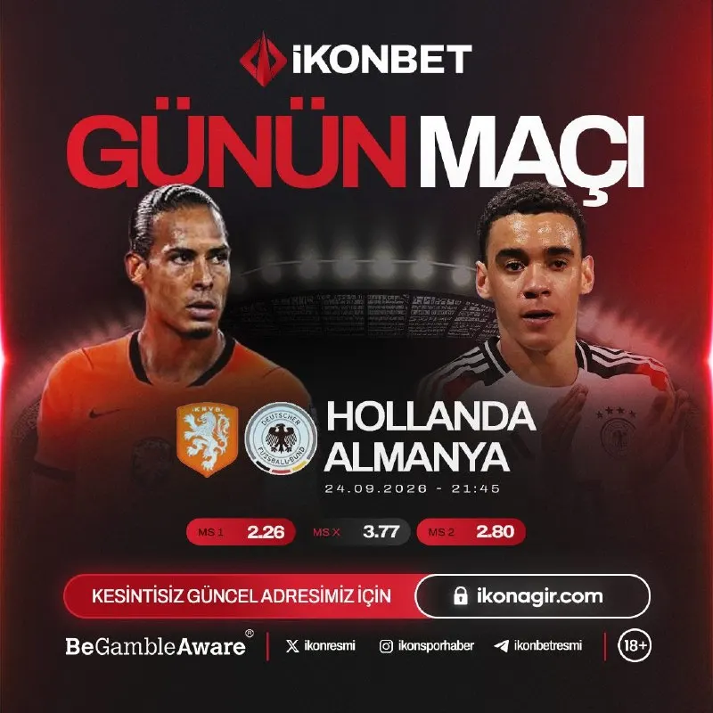 😎🥳🤯🥰😇🎃 İLE GÜNÜN MAÇI 🦁 24.09.2026 İkon’da %20 Çevrimsiz ile kazancını katla ! En yüksek…