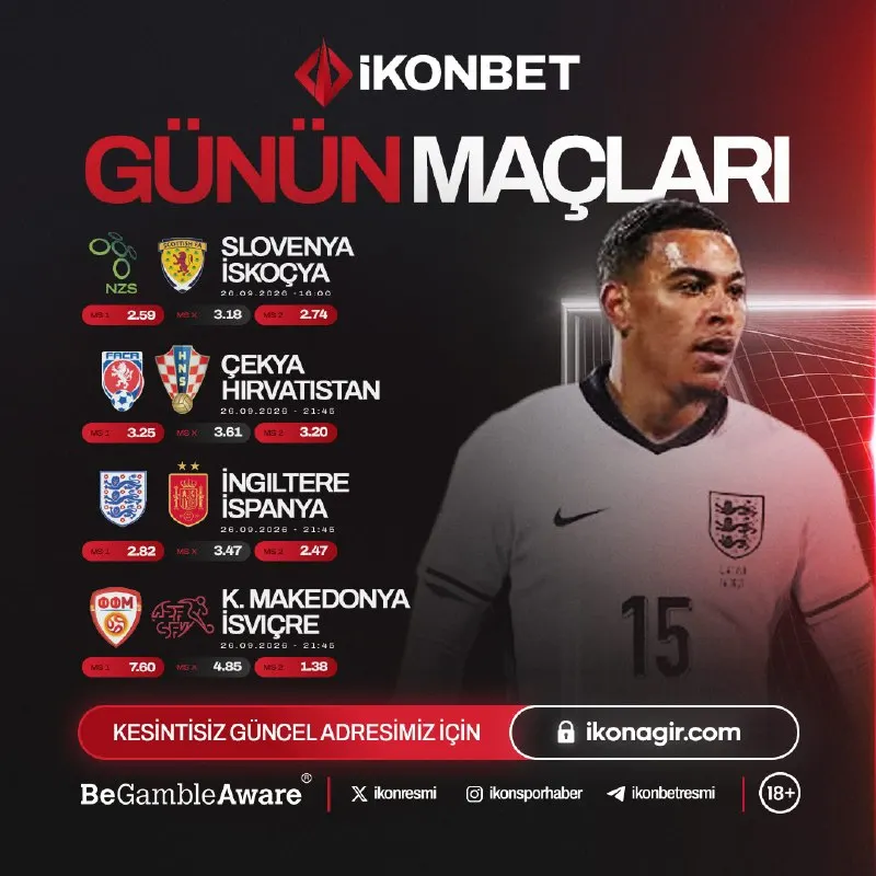 😎🥳🤯🥰😇🎃 İLE GÜNÜN MAÇLARI 🦁 26.09.2026 İkon’da %20 Çevrimsiz ile kazanmaya hazır mısın ?…
