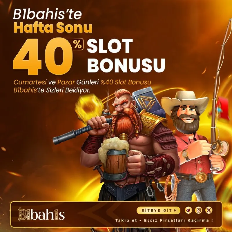 HAFTA SONU ÖZEL % 40 SLOT BONUSU PATRON ÇILDIRDI 🌟CUMARTESİ ve PAZAR günlerinde…