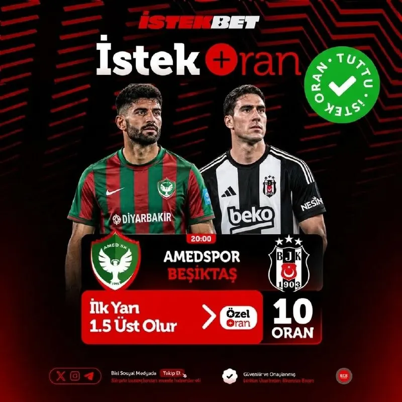 💎TEBRİKLER! İSTEKORAN YİNE KAZANDIRDI !💎 AMEDSPOR ⚔️ BEŞİKTAŞ 📣Karşılaşmalar için sunulan…