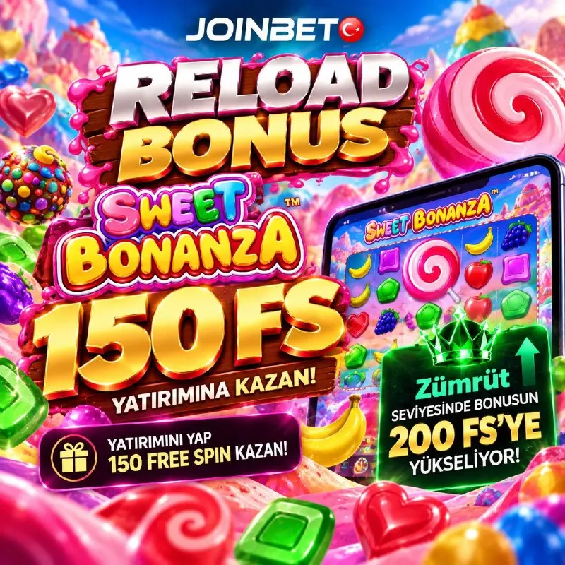🆗 SWEET BONANZA’DA RELOAD BONUS! 🔞 Yatırımını yap ve Sweet Bonanza’da 150 Free Spin…