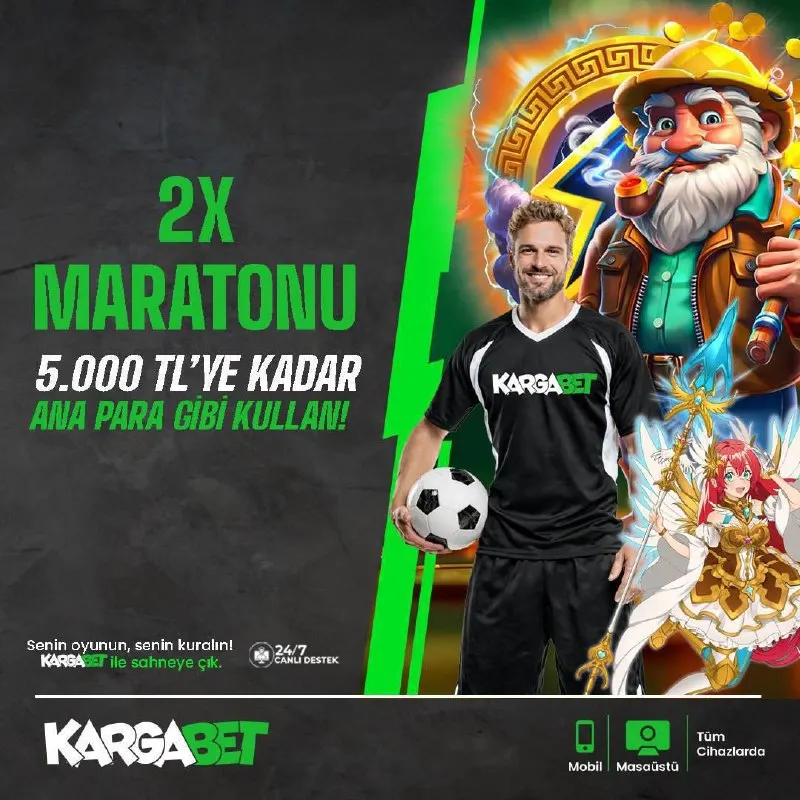 💰ŞANSINI İKİYE KATLA, OYUNU SEN YÖNET! 📍 Maratonu Başladı! 💸5000₺'YE KADAR 2X NAKİT BONUS…