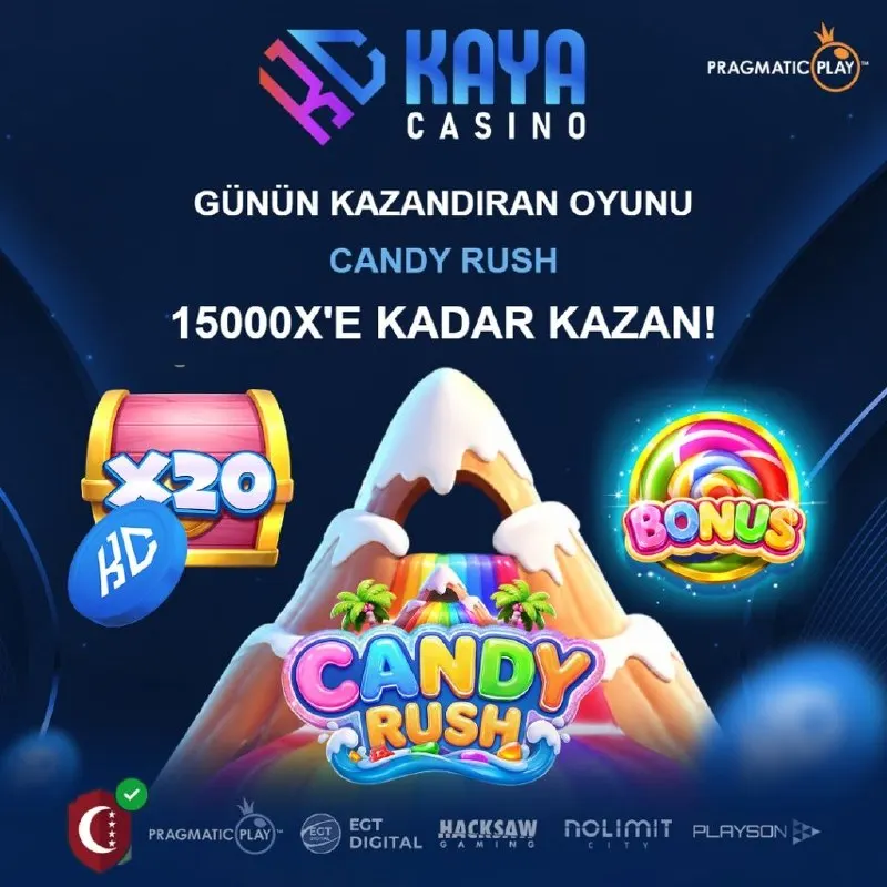 🚀 KAYA CASINO'DA GÜNÜN KAZANDIRAN OYUNU: CANDY RUSH! 🍬✨ 💥 15.000x'e varan kazanç fırsatı!…