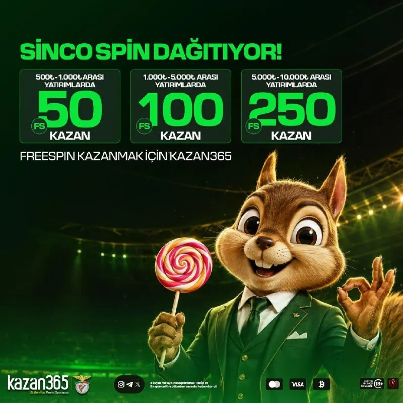 ➡ ✨ KAZAN365 FREESPİN ŞÖLENİ BAŞLADI ✨ ⬅ 💸500₺ – 1.000₺ arası yatırımlara 50 FS 💸1.000₺ –…