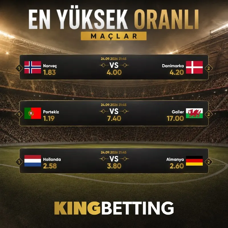 Günün arttırılmış oranlı karşılaşmaları⚽️ Arttırılmış oran özelliği sayesinde popüler…
