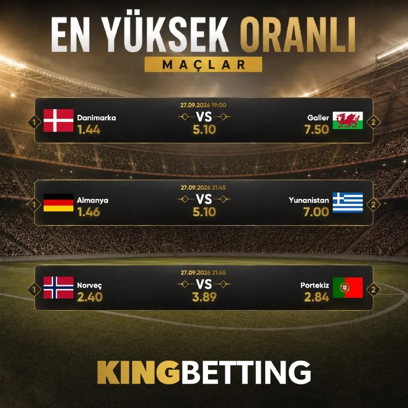 Günün arttırılmış oranlı karşılaşmaları⚽️ Arttırılmış oran özelliği sayesinde popüler…