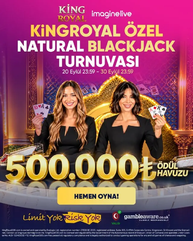 🃏 BLACKJACK MASASINDA BÜYÜK MÜCADELE! 🃏 KingRoyal’e özel Natural Blackjack Turnuvası…
