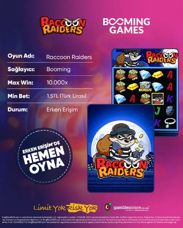 🦝 ERKEN ERİŞİMDE HEYECAN ZİRVEDE! 🦝 Raccoon Raiders ganimetlerin peşinde, 💰 Bu maceraya…