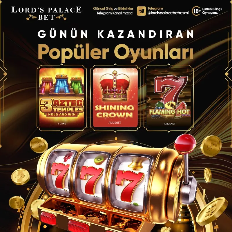 🎰 Şanslı oyunlar sizleri bekliyor 💰Yüksek RTP Oranları 🎁Görev ve Yatırım bonuslarını…