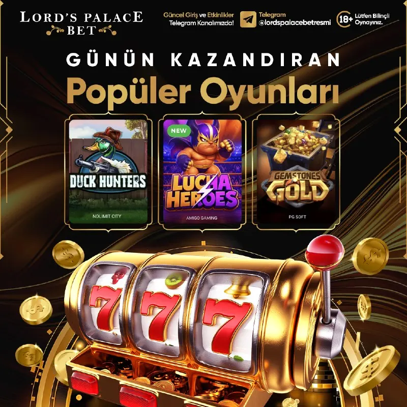🎰 Şanslı oyunlar sizleri bekliyor 💰Yüksek RTP Oranları 🎁Görev ve Yatırım bonuslarını…