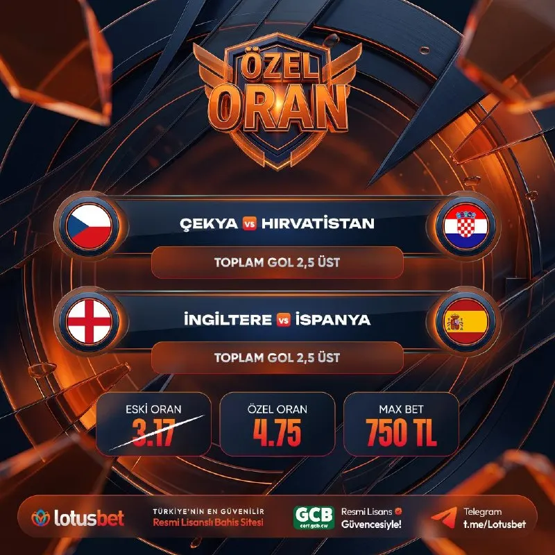 🤩🤩🤩🤩 🤩🤩🤩🤩 ⚽️ ÇEKYA 🆚 HIRVATİSTAN ⚽️ İNGİLTERE 🆚 İSPANYA ⚡️ Toplam Gol : 2.5 Üst 🚀 Özel…