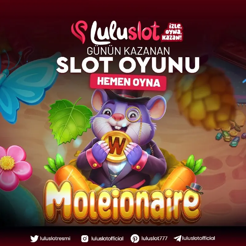 🐹💎 MOLEIONAIRE: KÖSTEBEK MİLYONERİN HAZİNESİNE DALIN! 💎🐹 Luluslot’ta yerin altı sandığın…