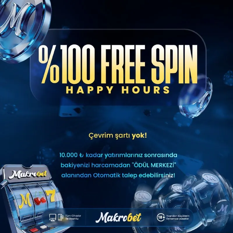🆕%100 ÇEVRİMSİZ FREESPIN HAPPY HOURS!🆕 💲1.000 TL, 5.000 TL veya 10.000 TL yatırımını yap…