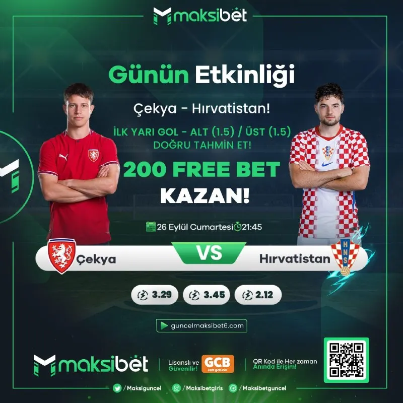 🅰️🅰️🅰️🅰️🅰️ 🅰️🅰️🅰️🅰️🅰️🅰️🅰️🅰️🅰️ 📌 ÇEKYA - HIRVATİSTAN karşılaşmasında şansını konuştur! ⚽️…