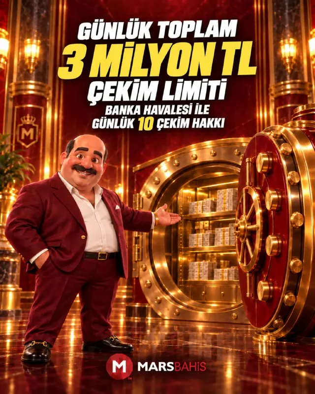 Zenginlik Mars'ta! Banka Havalesi ile Günlük toplam 3 Milyon TL çekim limiti ve Günlük 10…