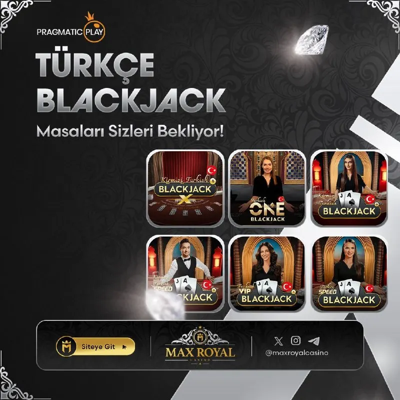 💰 En Kazançlı Blackjack Masaları MaxRoyalCasino'da! 📣 Pragmatic Play kalitesiyle MaxRoyal…