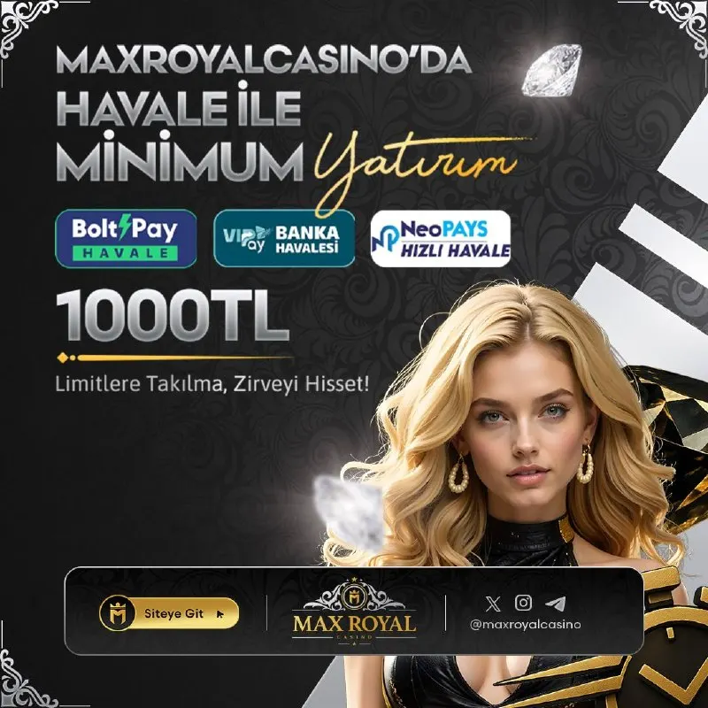 Maxroyalcasino’da Havale ile Minimum 1000₺ Yatırım İmkanı 💵 💵 Havale yöntemi ile…