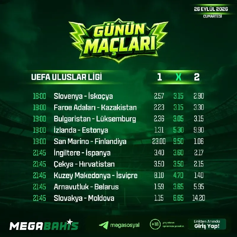 ⚽️ Benzersiz Oranlarla Günün Maçları 💸 Bol Şanslar Dileriz! 🎃🎃🎃🎃🎃🎃 Güncel Giriş ➡️ TIKLA