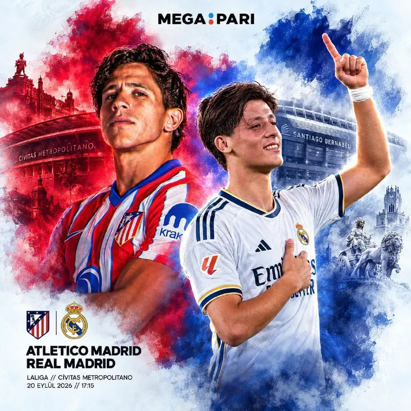 ⚽️ MADRİD İKİYE BÖLÜNÜYOR! 🔥 Bir tarafta Metropolitano'nun kırmızı-beyaz duvarı, diğer…