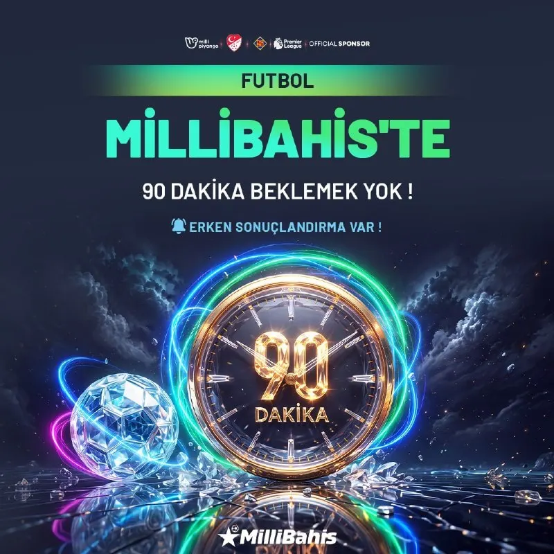 ⚽️ FUTBOL HEYECANI MİLLİBAHİS’TE! ⏰ 90 dakika bekleme! ⚡️ Erken sonuçlandırma fırsatıyla…