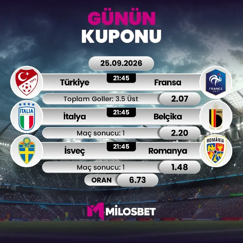 ⬆️En YÜKSEK ORANLARLA 😮Bahis KEYFİ SADECE 😒😩😓'te 🏆Bugün Yüksek Oranlı Maçlar seni…