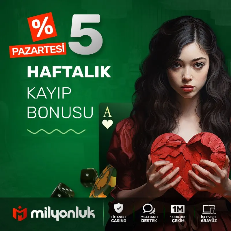 ⚡️ %5 Haftalık Kayıp Bonusunu Unutma! Pazartesi günleri talep edebileceğiniz bu bonus ile…