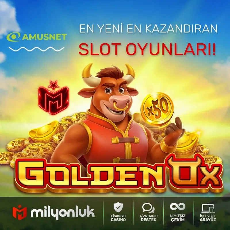 😀 Golden Ox ile şansın gücünü hisset! Altınla kaplı ödüller, heyecan dolu özellikler ve…