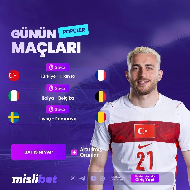 ⚽️ Günün Favori Maçları 🏀 🔝En Yüksek Oranlar 💰 En Avantajlı Bonuslar ✅ 🔣3️⃣0️⃣ FREEBET ✅…