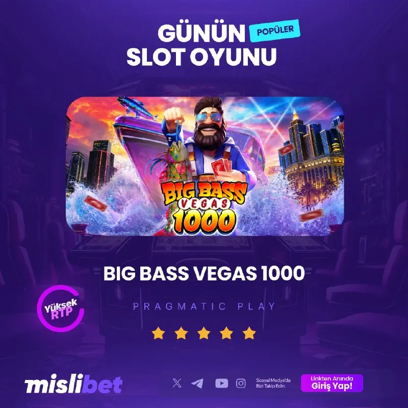 🎰Günün Popüler Slot Oyunu;🎰 🎰♥️ BİG BASS VEGAS 1000 🔼 En Yüksek RTP Oranları 🎁 En…