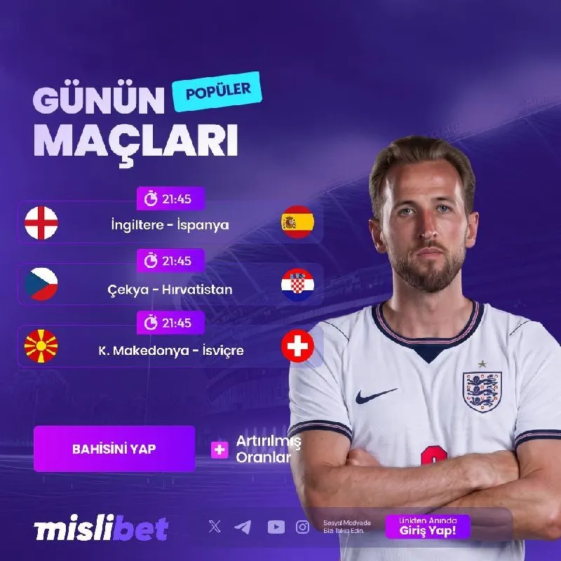 ⚽️ Günün Favori Maçları 🏀 🔝En Yüksek Oranlar 💰 En Avantajlı Bonuslar ✅ 🔣3️⃣0️⃣ FREEBET ✅…