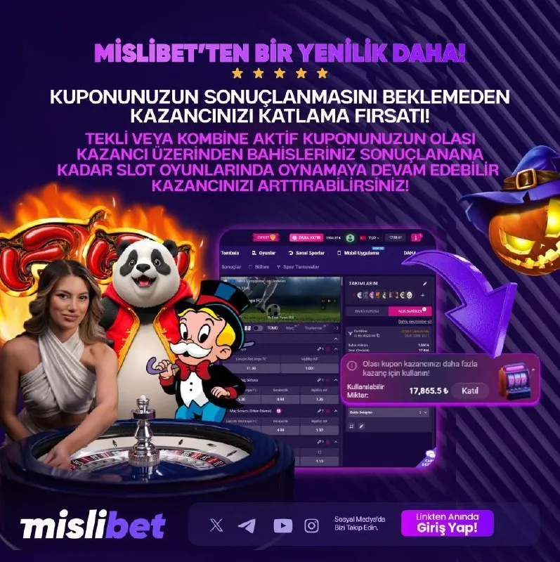🆕 Mislibet’ten Bir Yenilik Daha! ✅ Kuponunuzun Sonuçlanmasını Beklemeden ✅ Kazancınızı…
