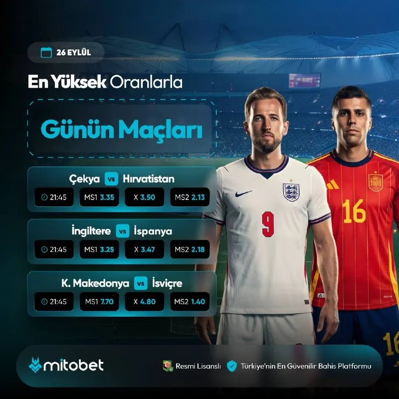 ➡️Günün En Yüksek Oranlarıyla Futbol Heyecanı Mitobet’te Başlıyor! 🚀 💡 Türkiye’nin en…