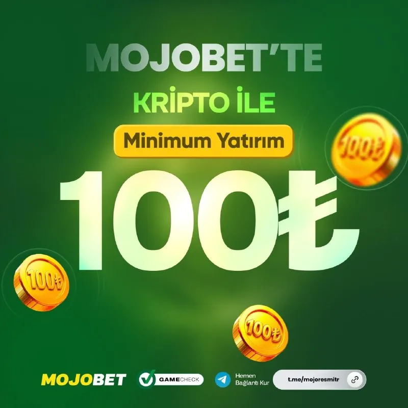 ⭐ MOJOBET'TE KRİPTO YÖNTEMİ İLE 100₺ MİNİMUM YATIRIM İMKANI ⭐ Kripto ile 100₺ yatırım…
