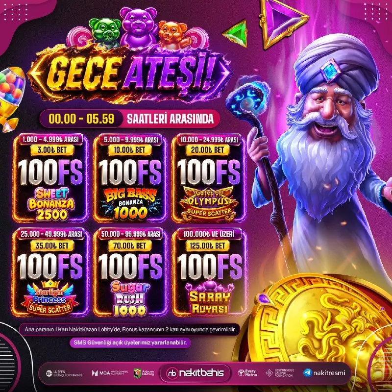 💜 GECE ATEŞİ YANIYOR 💜 🕘 00.00 - 05.59 🕘 😎Pragmatic Play'in en sevilen oyunlarında…