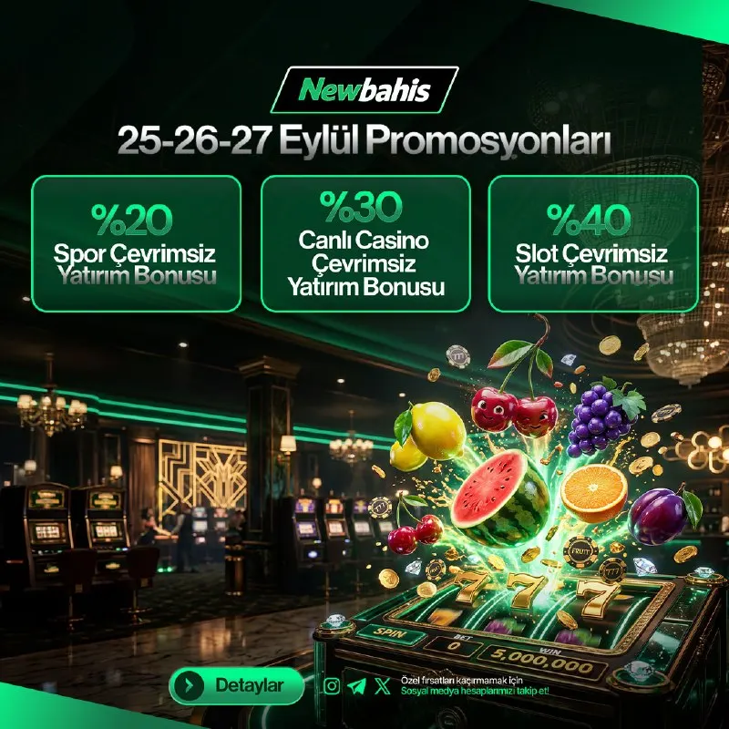 🚨 NEWBAHİS’TE SON GÜN! 🔥 25-26-27 Eylül promosyonlarında bugün son fırsat! ⚽ %20 Spor…