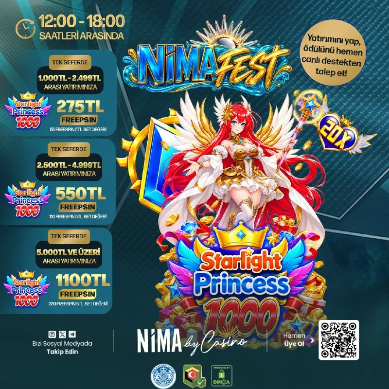 📢 NİMA FEST (12:00-18:00) Detaylar için canlı destek hattımıza bağlanın. 🍀 Tüm…