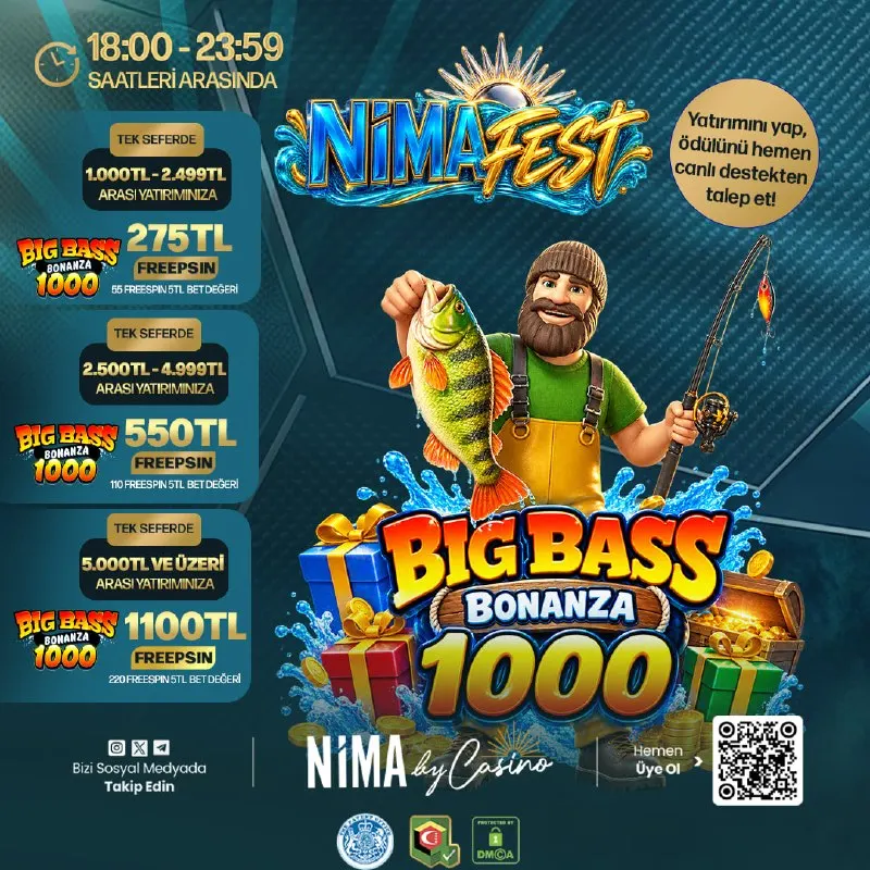 📢 NİMA FEST Detaylar için canlı destek hattımıza bağlanın. 🍀 Tüm üyelerimize bol şanslar!
