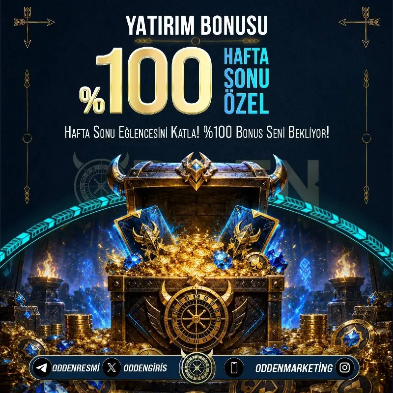 😂 🔣1️⃣0️⃣0️⃣ YATIRIM BONUSU AKTİF! 💵 Odden’de hafta sonuna özel dev fırsat, yatırımını…