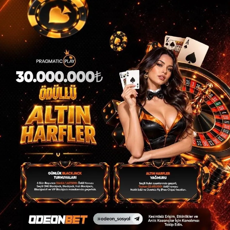 📣 Altın Harfler Devam Ediyor! ❌ Büyük ödülden payını almak için seçili masalarda bahis…