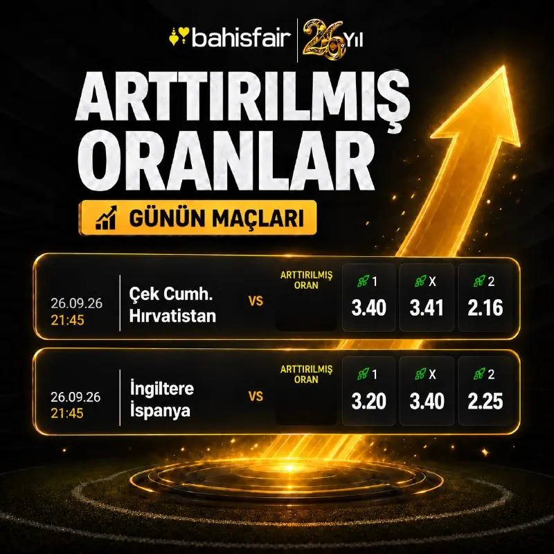 ⚡️ ORANLARI YUKARI ÇEKTİK! ⚡️ Kuponunu Hazırla, Günün Karşılaşmalarındaki Fırsatı Yakala!