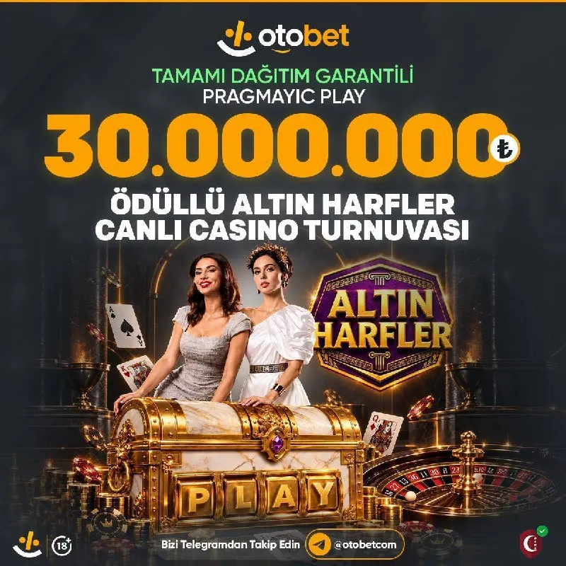 🪙 30 MİLYON ₺ MASADA, ALTIN HARFLER PEŞİNDE! 👑 Otobet’te Altın Harfler dönemi başlıyor! 🔠…