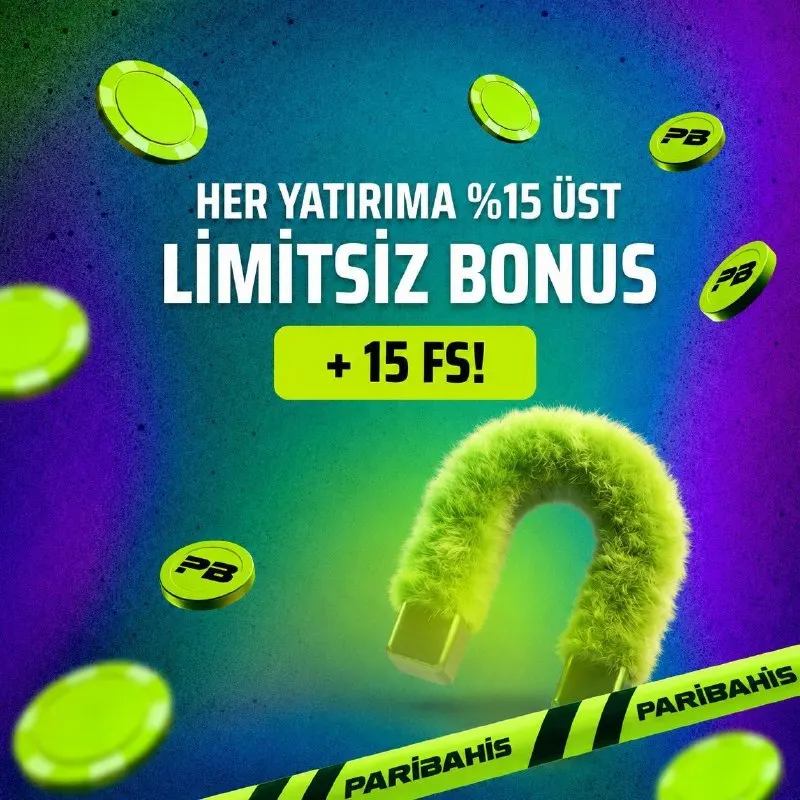 🎁 HER YATIRIMA %15 BONUS + 15 FREE SPIN! 🎁 💳 Bonus Oranı: %15 (Üst Limitsiz!) ♾ Kullanım…