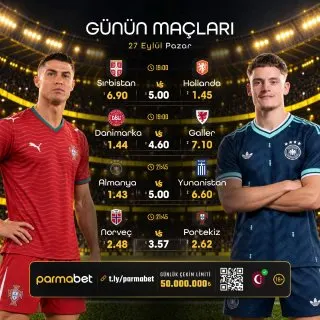 🏆 Uluslar Ligi'nde Günün Maçlarında En Yüksek Oranlar Parmabet'te Sizleri Bekliyor! ⭐…