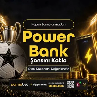 ⭐ Parmabet Power Bank ile Kupon Sonuçlanmadan Şansını Katla! 🙂‍↔️ ⭐ Parmabet Power Bank…