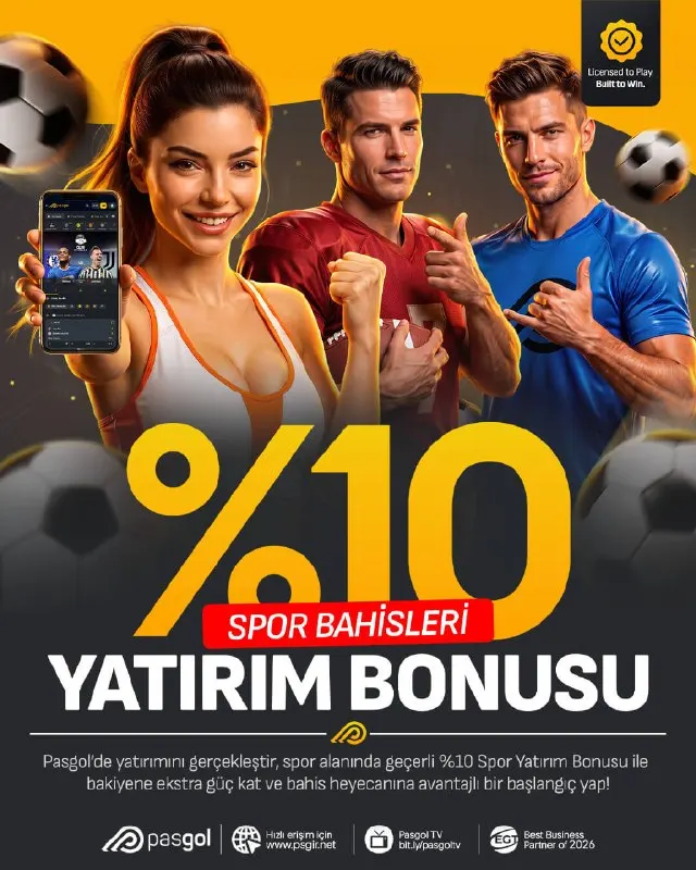 ⚽🔥 SPORDA BONUSLU BAŞLANGIÇ PASGOL’DE! 💥 %10 SPOR YATIRIM BONUSU 🎁 💰 Yatırımını…