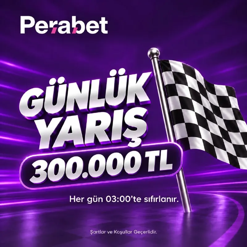 🏁 Perabet Yarışı! 💰Günlük 300.000 TL ödül havuzu! 🔄 Yarış her gün 03:00’te sıfırlanır…