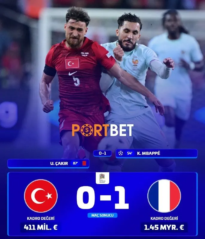 🔴 Uluslar Ligi ilk maçımızda Fransa'ya 1-0'lık skorla mağlup oluyoruz.