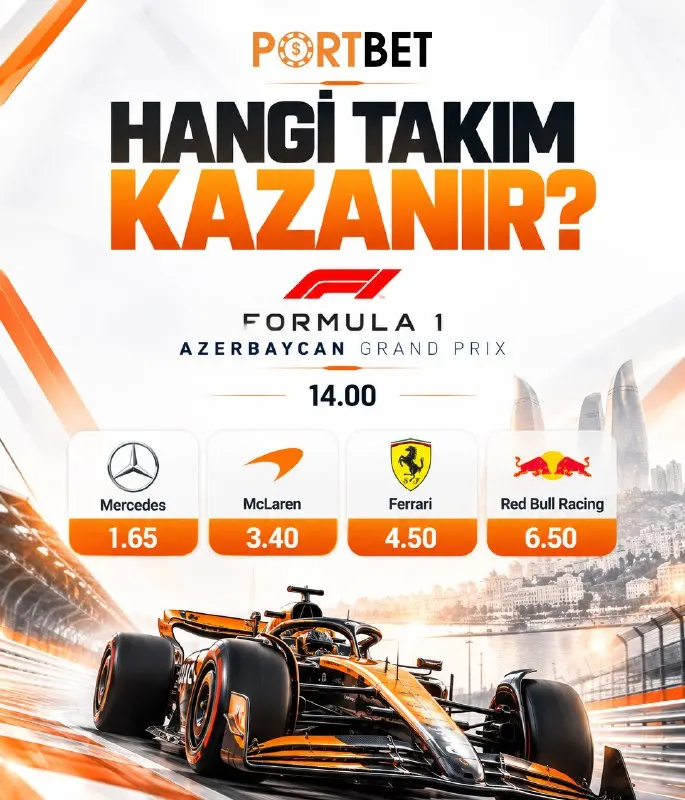 🚨 Formula 1 Azerbaycan Grand Prix Bugün 14.00'te! 🔜 Son saatler! Gün boyunca sürecek…